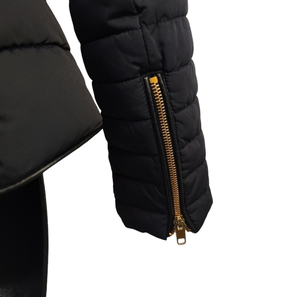 Zara Black Puffer Jacket with Fur Hood - Picture 8 of 11